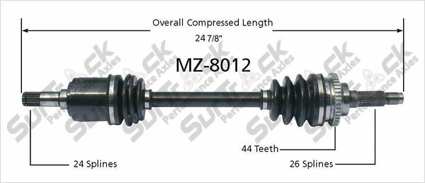 New CV Drive Axle Shaft Fits Kia Sephia Mazda MX3, ProtvÂ©gvÂ© 1992-98 Front D