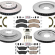 Fits 2018-2021 Ford Expedition Front & Rear Coated Brake Rotors Brake Pads 8pc