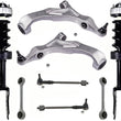 Front Strut Control Arms & Tie Rods Assembly & Links For 11-18 Porsche Cayenne