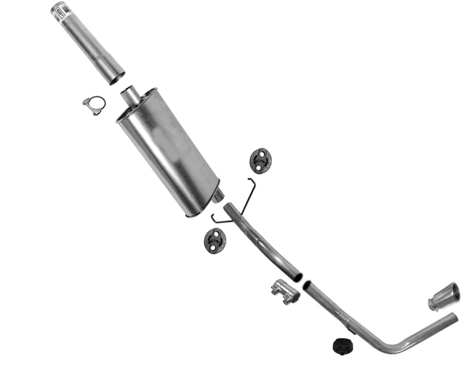 Silenciador de rendimiento de escape, tubo de cola con punta cromada para Toyota Tundra 2000-2006